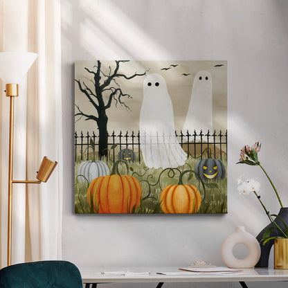 Renditions Gallery Modern Canvas Wall Art Pictures for Office Decorations Halloween Hunted Pumpkin Patch Premium Wall Hanging Wooden Artwork for Livingroom Kitchen Paintings - 32"X32" LT508