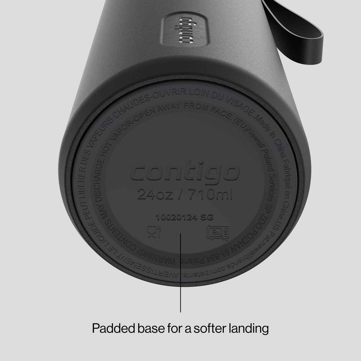 Contigo SnapSeal 24 oz Water Bottle w/Carry Strap & Reusable Straw | Vacuum-Insulated Stainless Steel for Hot & Cold Drinks | Spill-Proof Lid | BPA & Lead-Free | Dishwasher Safe 🍁 All In One Marketplace Canada