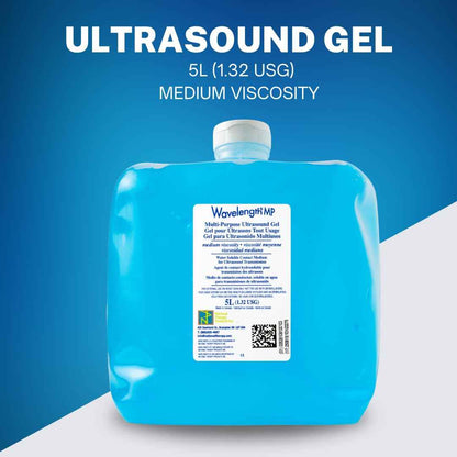 Wavelength® 5L Blue Multi-Purpose Ultrasound and Transmission Gel.1x5L Jug with Empty 250ml Refillable Bottle. Made in Canada. (1) 🍁 All In One Marketplace Canada