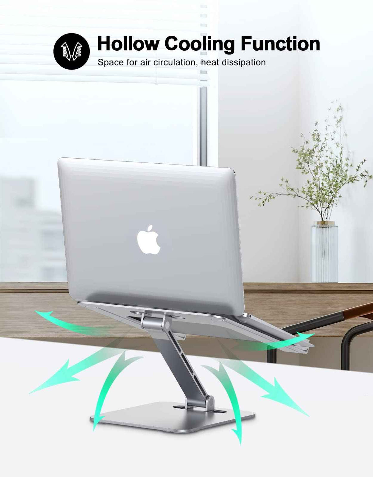 Zewwen Laptop Stand for Desk, Ergonomic Adjustable Foldable Computer Stand with Heat-Vent, Aluminium Alloy Laptop Riser Compatible with MacBook Air, Pro, Dell XPS, Samsung, 10”-16" 🍁 All In One Marketplace Canada