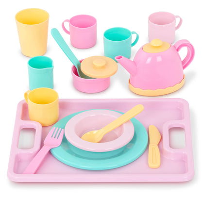 Battat Play Circle Dish Set, Dishes Wishes Dinnerware, 34 Pieces, Playset 🍁 All In One Marketplace Canada