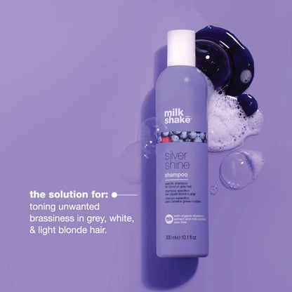 milk_shake Silver Shine Purple Shampoo for Blonde Hair - Blonde Toner for Brassy Hair 100% SLES-Free | 10.1 Fl Oz (300 ml) 🍁 All In One Marketplace Canada
