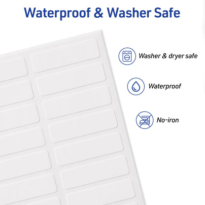 AVERY No Iron Clothing Labels, Washer & Dryer Safe, Writable Fabric Labels, 54 Labels, 1 Pack (40720), White, 1/2"x1-3/4" 🍁 All In One Marketplace Canada