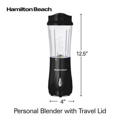 Hamilton Beach Personal Blender for Shakes and Smoothies with 14 Oz Travel Cup and Lid, Black (51101BC) 🍁 All In One Marketplace Canada