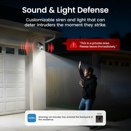 AOSU Security Cameras Outdoor Wireless, 2 Cam-Kit, No Subscription Required, Solar-Powered, Home Security Cameras System with 360° Pan & Tilt, Auto Tracking, 2K Color Night Vision, Easy Setup 🍁 All In One Marketplace Canada