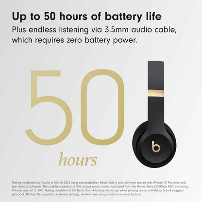 Beats Solo 4 - Wireless Bluetooth On-Ear Headphones, Apple & Android Compatible, Up to 50 Hours of Battery Life - Gold & Black 🍁 All In One Marketplace Canada
