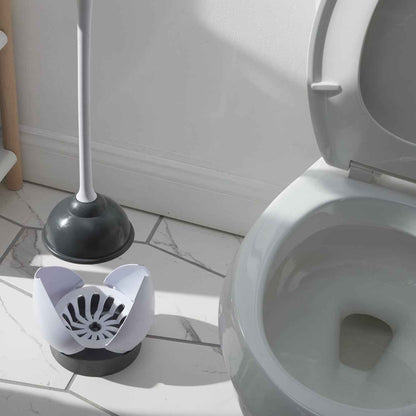Clorox Toilet Plunger with Hideaway Caddy for Bathroom, Accessories Organizers & Storage, Toilet Unclogger, Plunger with Holder 🍁 All In One Marketplace Canada