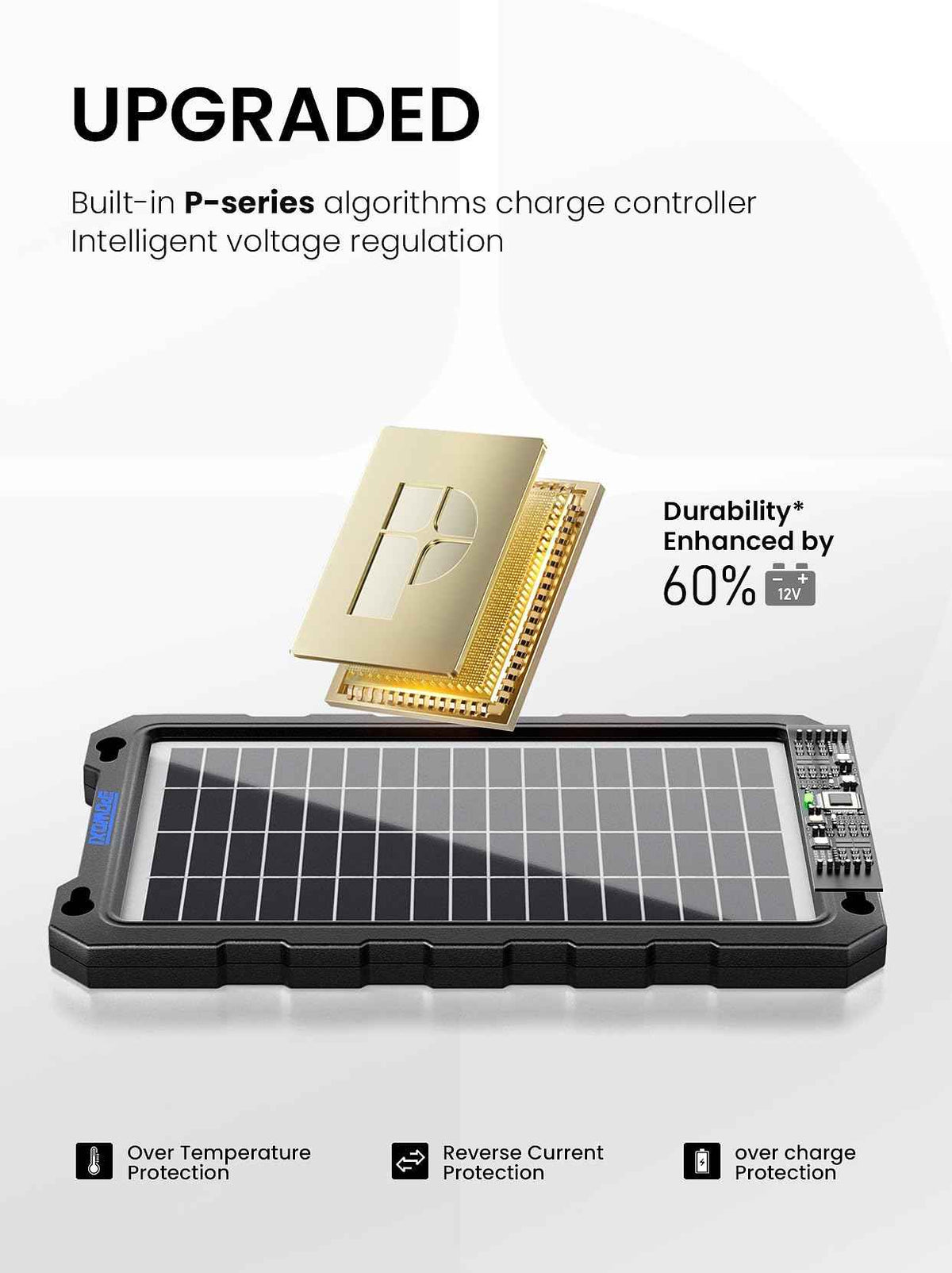 Solar Battery Trickle Charger for Car Battery, Portable and Waterproof Solar Battery Maintainer, Amorphous Silicon Solar Panel car Battery Charger (Solar Battery Charger 7.5W) 🍁 All In One Marketplace Canada