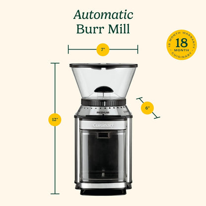 Cuisinart Electric Coffee Grinder, One-Touch Automatic Burr Coffee Grinder with 18-Position Grind Selector, Cup Size Selector for 4 – 18 Cups (DBM-8C) 🍁 All In One Marketplace Canada