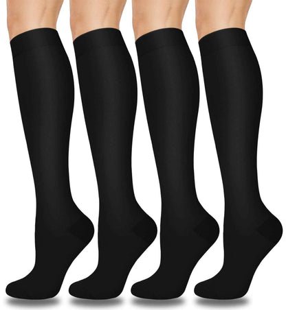CTHH 4 Pairs Graduated Copper Compression Socks for Women & Men Circulation 15-20 mmHg - Best Support for Nurses, Running 🍁 All In One Marketplace Canada