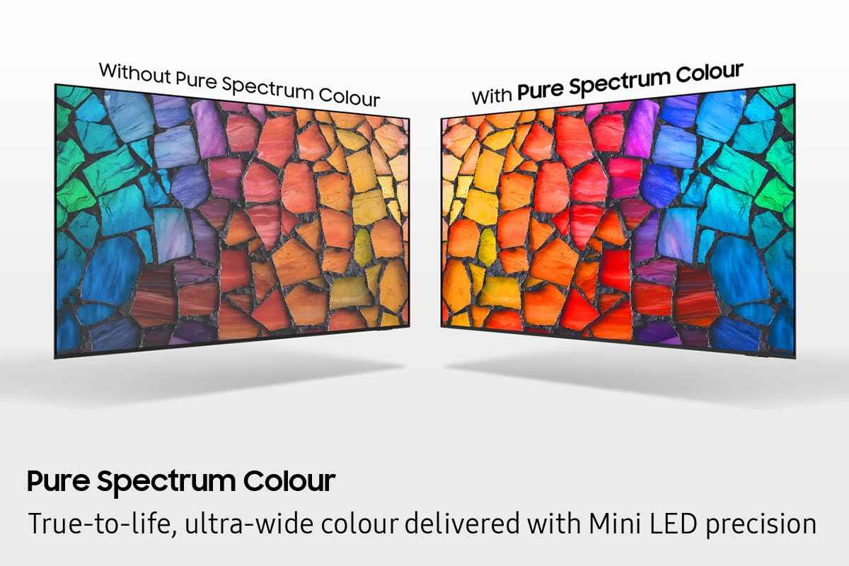 Samsung 65 inch Mini LED TV, M1EH, Mini LED HDR with Pure Colour Spectrum, 4k Upscaling, Smart TV, 4k Upscaling, Gaming Hub, Dolby 2.0, Television (UN65M1EHAFXZC, 2026) 🍁 All In One Marketplace Canada
