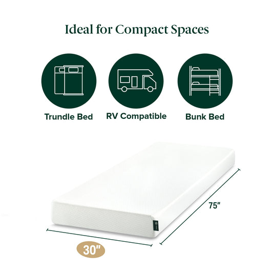ZINUS 5 Inch Memory Foam Mattress/Bunk Bed Mattress, Narrow Twin 🍁 All In One Marketplace Canada