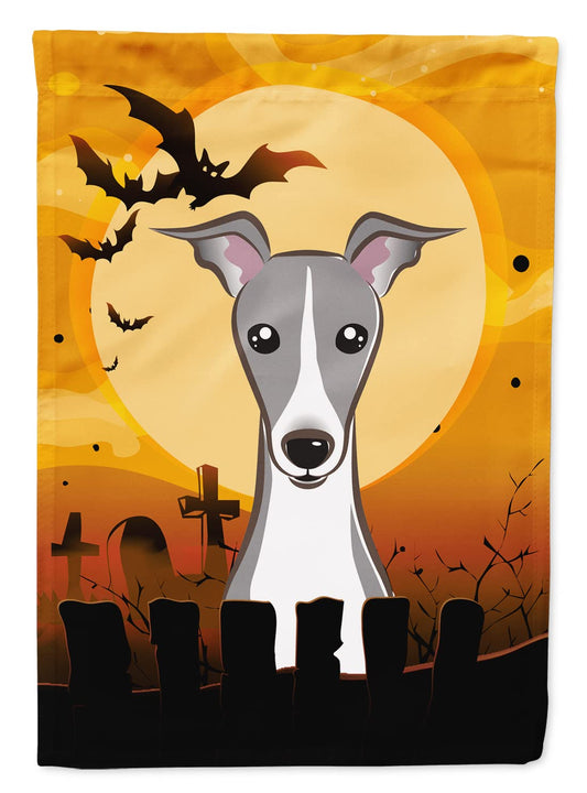 Caroline's Treasures BB1794CHF Halloween Italian Greyhound House Flag Large Porch Sleeve Pole Decorative Outside Yard Banner Artwork Wall Hanging, Polyester, House Size, Multicolor