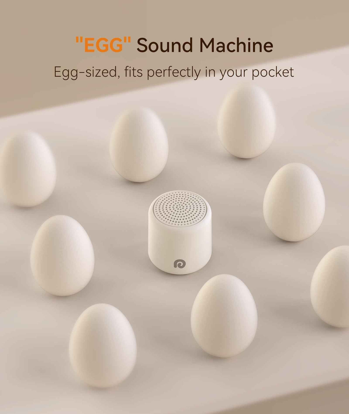 Dreamegg White Noise Machine - Portable Sound Machine Baby Adult, Travel White Noise Sound Machine, 16 Soothing Sounds, Rechargeable, Mini Sound Machine for Sleeping Baby Shower Home Hotel Gift, White 🍁 All In One Marketplace Canada