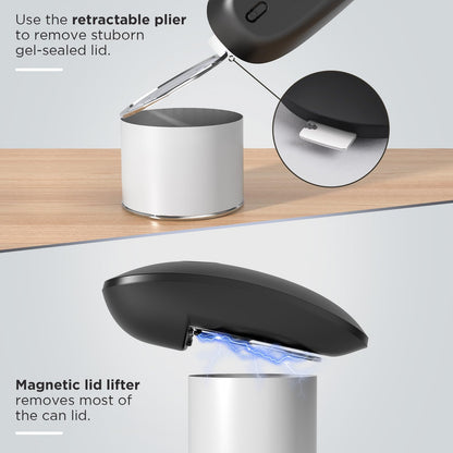Canslab Ultrablade PRO- Auto Stop Rechargeable Electric Can Opener for Seniors with Arthritis- Battery Automatic Can Opener for Any Size Can - Smooth Edge, Food Safe, Easy Handsfree One Touch, Black 🍁 All In One Marketplace Canada