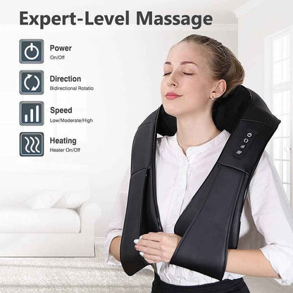 Neck Massager with Heat, Shiatsu Back Neck and Shoulder Massager, Electric Deep Tissue 4D Kneading Massage, Use at Home, Office, Car- Best Gifts for Women Men 🍁 All In One Marketplace Canada