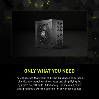 MSI MAG A850GL PCIE5, Fully Modular Compact Gaming 850W Power Supply, 80+ Gold, ATX 3.1 & PCIe 5.1 Ready, Native Dual-Color 12V-2x6 Cable, 10 Year Warranty 🍁 All In One Marketplace Canada
