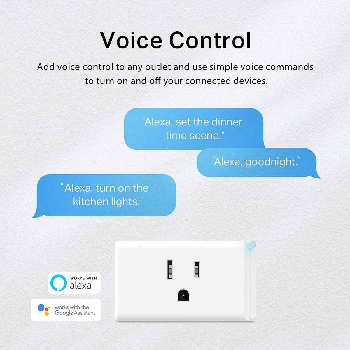 Kasa Smart Plug Mini by TP-Link (HS103P2) - Smart Home WiFi Outlet Works with Alexa, Echo and Google Home, No Hub Required, Remote Control, 2.4GHz WiFi Required, 15 Amp, UL Certified, 2-Pack, White 🍁 All In One Marketplace Canada