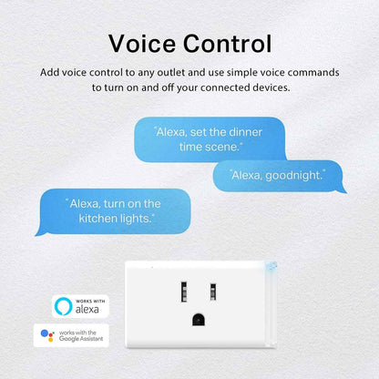 Kasa Smart Plug Mini by TP-Link (HS103P2) - Smart Home WiFi Outlet Works with Alexa, Echo and Google Home, No Hub Required, Remote Control, 2.4GHz WiFi Required, 15 Amp, UL Certified, 2-Pack, White 🍁 All In One Marketplace Canada