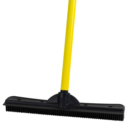 FURemover Broom SW-250I-AMZ-6, Pet Hair Removal Tool with Squeegee & Telescoping Handle That Extends from 3-5', Black & Yellow,1 Count (Pack of 1) 🍁 All In One Marketplace Canada