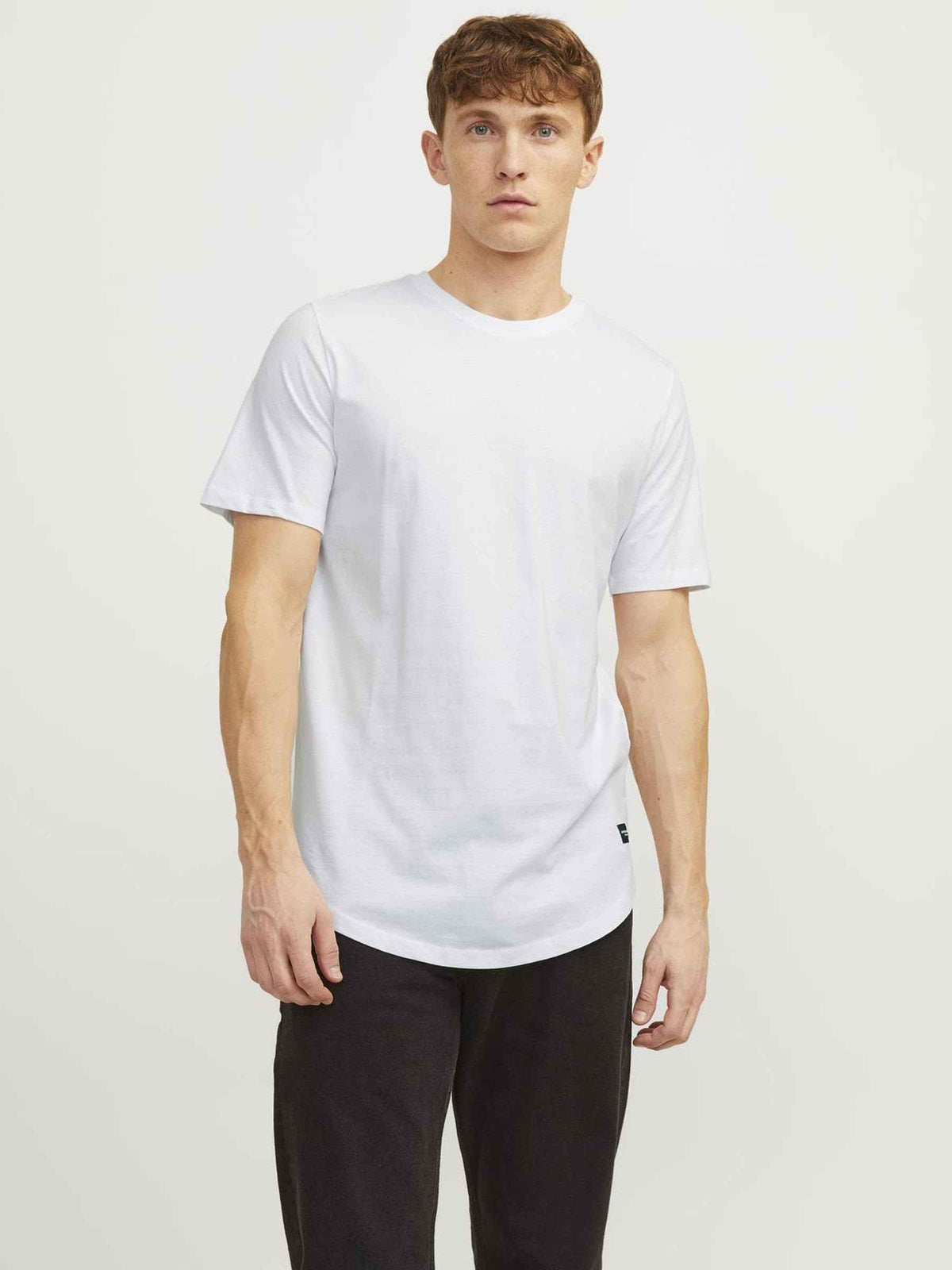 JACK & JONES Men's Long Line Fit T-Shirt JJENOA TEE SS Crew Neck NOOS White Medium 🍁 All In One Marketplace Canada