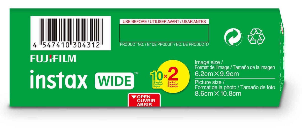 Fujifilm Instax Wide Film, White Twin Pack (20 Exposures 🍁 All In One Marketplace Canada
