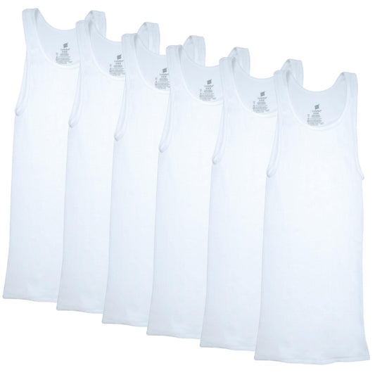 Hanes Mens ComfortSoft 6 Pack Tagless A-Shirts Undershirts, White, Small US 🍁 All In One Marketplace Canada