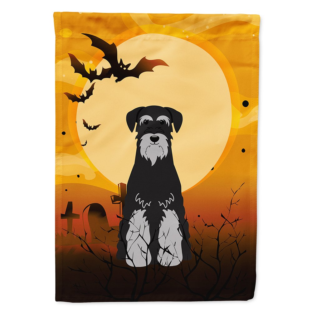 Caroline's Treasures BB4300CHF Halloween Standard Schnauzer Black Grey Flag Canvas House Size, Large, Multicolor
