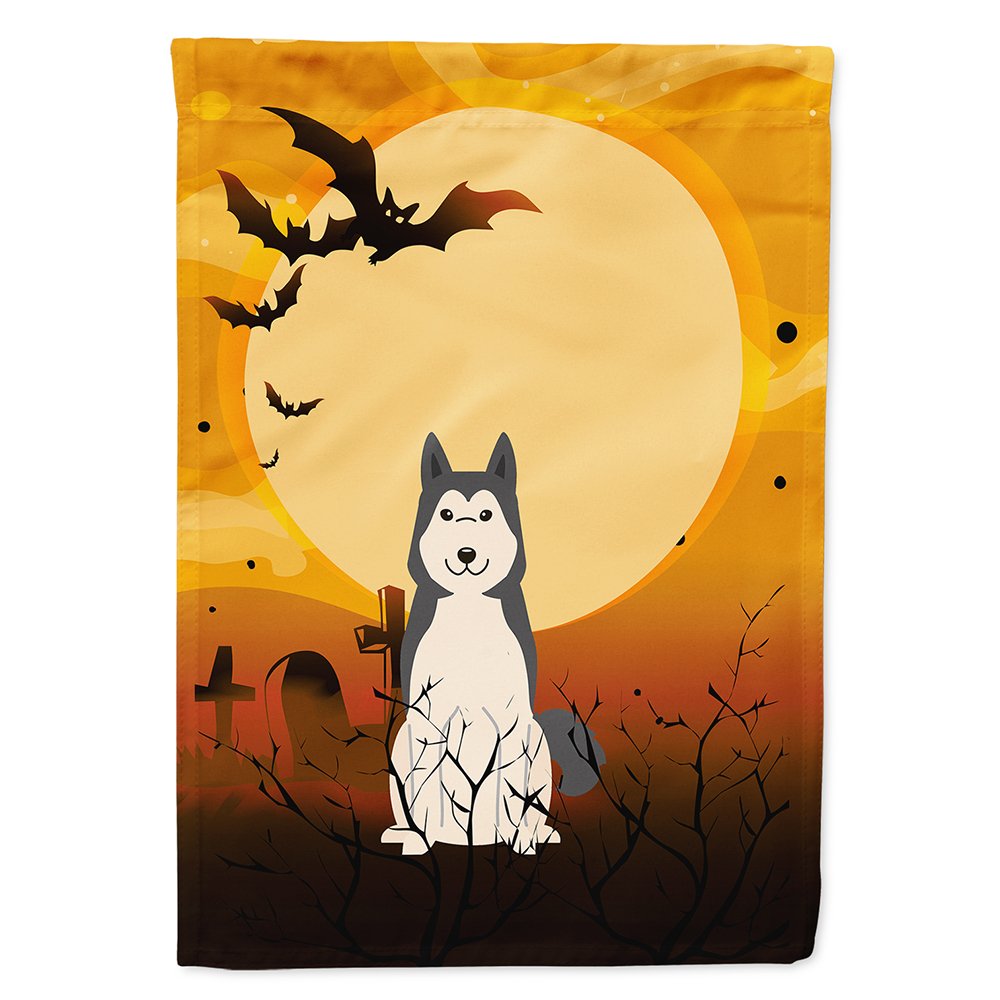 Caroline's Treasures BB4291CHF Halloween West Siberian Laika Spitz Canvas House Size Flag, Large, Multicolor
