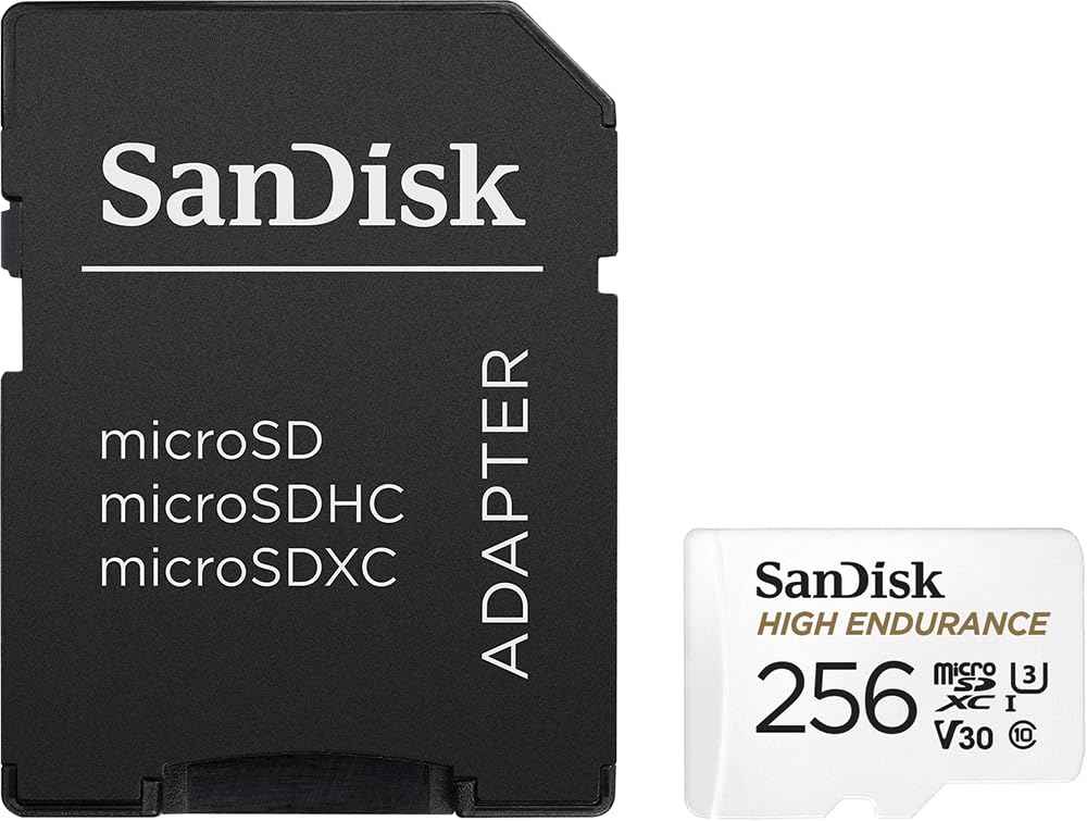 SanDisk 256GB High Endurance Video microSDXC Card with Adapter for Dash Cam and Home Monitoring Systems - C10, U3, V30, 4K UHD, Micro SD Card - SDSQQNR-256G-GN6IA 🍁 All In One Marketplace Canada