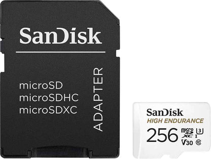 SanDisk 256GB High Endurance Video microSDXC Card with Adapter for Dash Cam and Home Monitoring Systems - C10, U3, V30, 4K UHD, Micro SD Card - SDSQQNR-256G-GN6IA 🍁 All In One Marketplace Canada