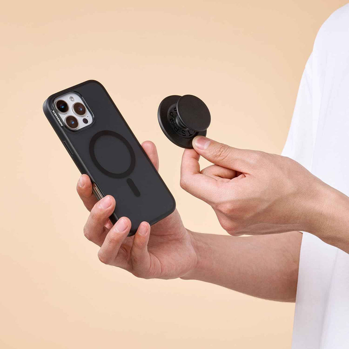 PopSockets Phone Grip for MagSafe with Kickstand, Magnetic Stand, Swappable Top, Secure Hold for iPhone MagSafe Cases, Phone & Tablet Grip - Black 🍁 All In One Marketplace Canada