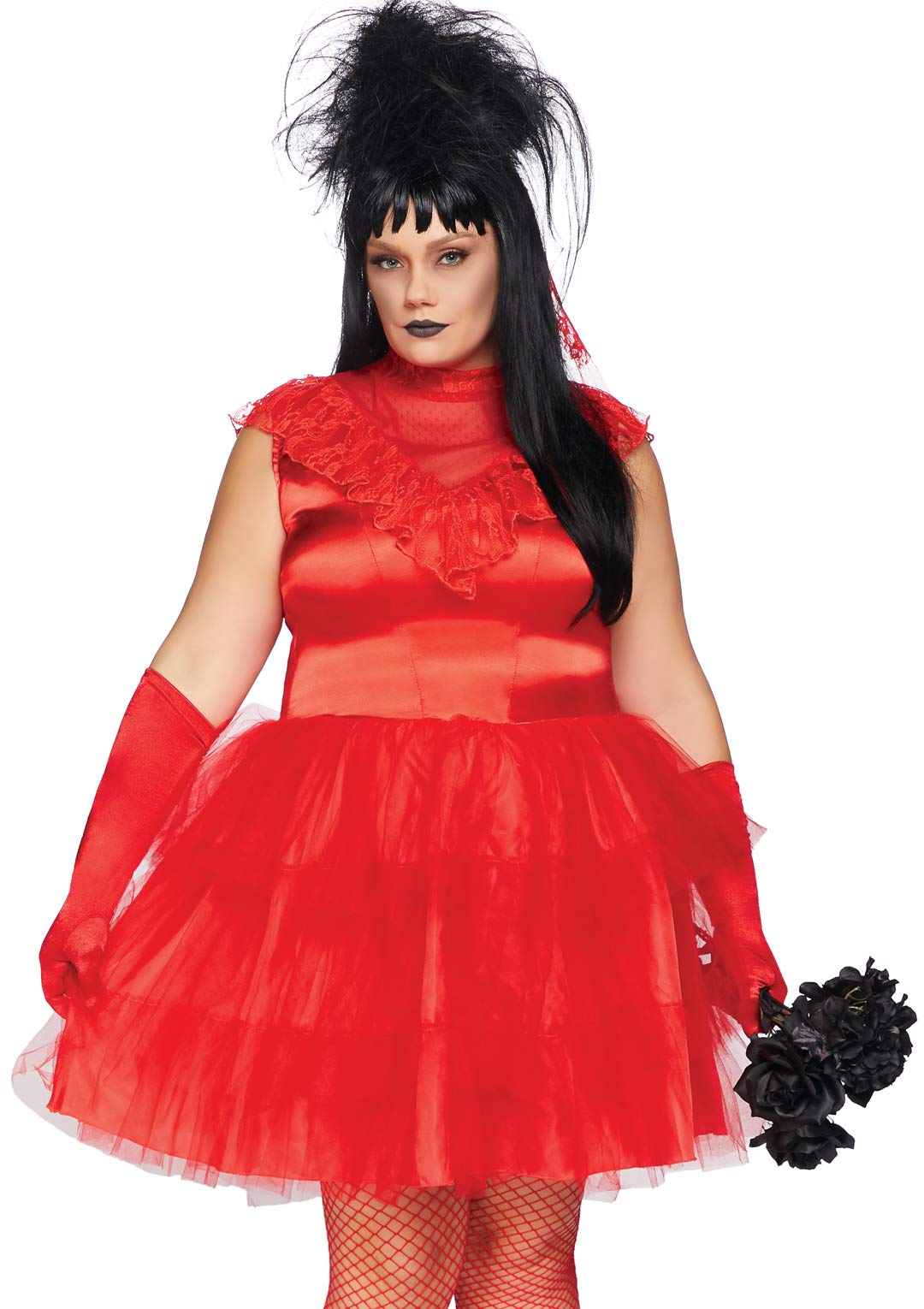 Leg Avenue Women's Beetle Bride 80s Halloween Costume, Multi, 2X