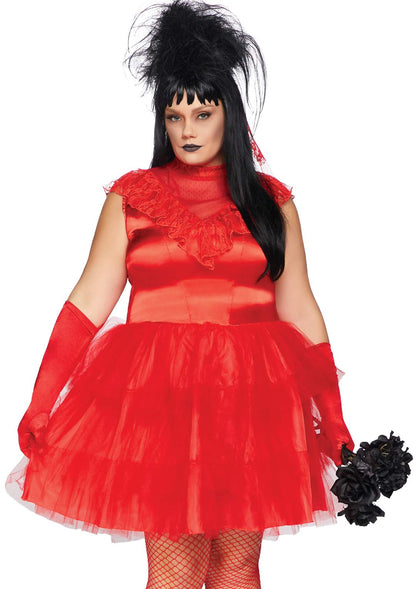 Leg Avenue Women's Beetle Bride 80s Halloween Costume, Multi, 2X