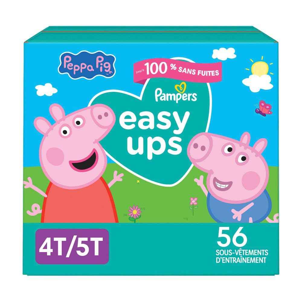 Pampers Easy Ups Training Underwear Peppa Pig Size 6 4T-5T, 1 Pack (Count of 56) 🍁 All In One Marketplace Canada