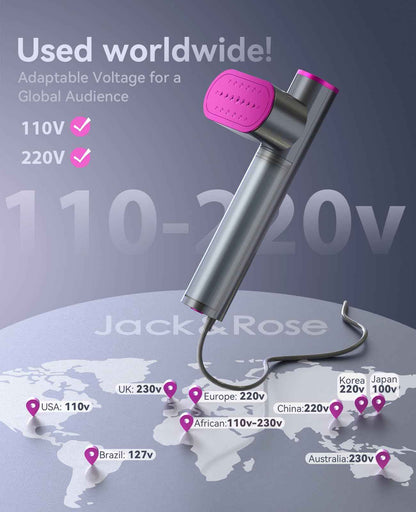 Jack ＆ Rose Travel Steamer for Clothes,100-220V Portable Steamer,15s Heat Up,Steamer ＆ Iron 2 In 1, Travel Size Garment Steamer,Large Ceramic Heat Panel,for Global ＆ Europe Traveling 🍁 All In One Marketplace Canada