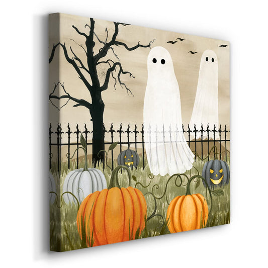 Renditions Gallery Modern Canvas Wall Art Pictures for Office Decorations Halloween Hunted Pumpkin Patch Premium Wall Hanging Wooden Artwork for Livingroom Kitchen Paintings - 16"X16" LT508