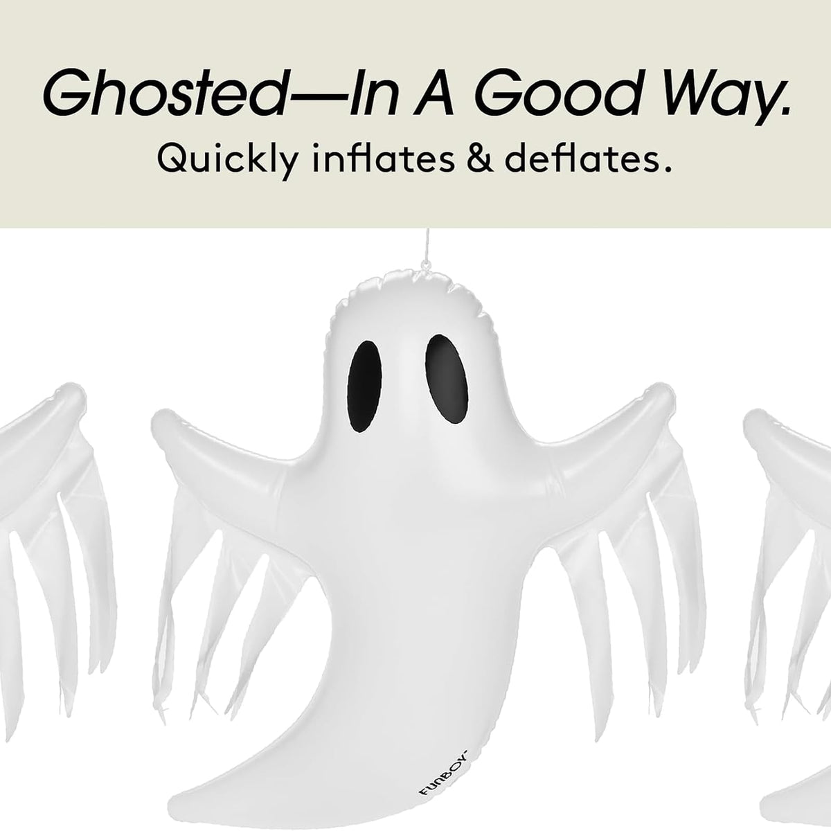 FUNBOY Hanging Ghost Halloween Decorations, Outdoor Décor, 3 Pack