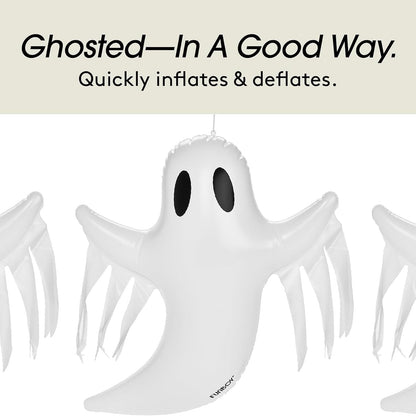 FUNBOY Hanging Ghost Halloween Decorations, Outdoor Décor, 3 Pack