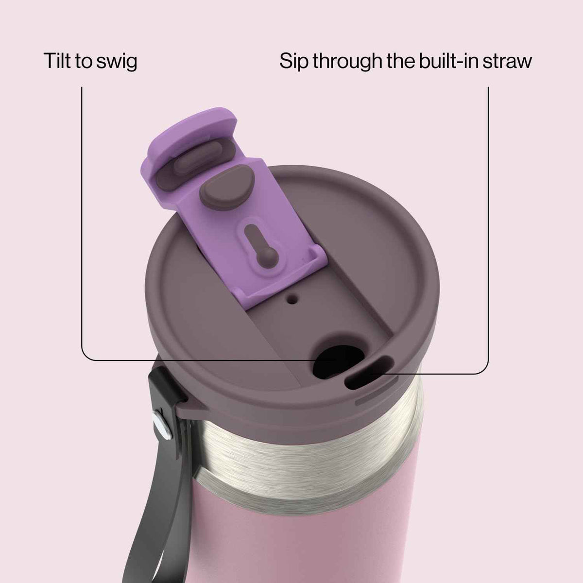 Contigo DualSip 16 oz Compact Water Bottle w/ 2-Way Lid (Drink from Straw or Spout) | Vacuum-Insulated Stainless Steel for Cold Drinks | 100% Leakproof | BPA & Lead-Free | Dishwasher Safe 🍁 All In One Marketplace Canada
