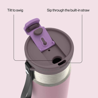Contigo DualSip 16 oz Compact Water Bottle w/ 2-Way Lid (Drink from Straw or Spout) | Vacuum-Insulated Stainless Steel for Cold Drinks | 100% Leakproof | BPA & Lead-Free | Dishwasher Safe 🍁 All In One Marketplace Canada