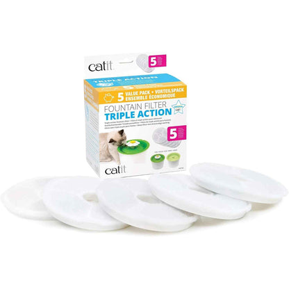 Catit Senses 2.0 Cat Water Fountain Filters, Cat Water Fountain, 5 Pack 🍁 All In One Marketplace Canada