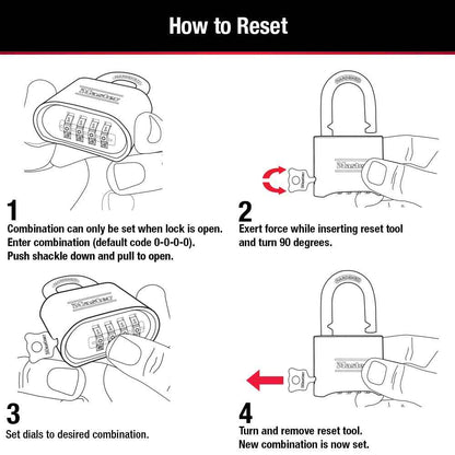 Master Lock Black Combination Padlock, Set Your Own Combo Lock, Weather Resistant Indoor and Outdoor Padlocks with Code for Gym Locker, Gate, Shed, 2 Pack, 178EC2 🍁 All In One Marketplace Canada