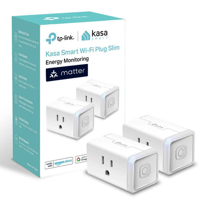 Kasa Matter Smart Plug w/ Energy Monitoring, Compact Design, 15A/1800W Max, Super Easy Setup, Works with Apple Home, Alexa & Google Home, UL Certified, 2.4G Wi-Fi Only, White, KP125M (2-Pack) 🍁 All In One Marketplace Canada