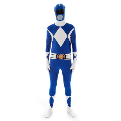 Morphsuits Blue Power Ranger Costume Adults, Halloween Costume Men, XL