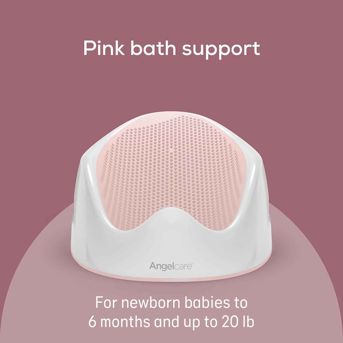Angelcare Baby Bath Support, Pink, Birth to 6 Months, Made in Canada 🍁 All In One Marketplace Canada
