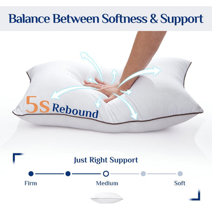 JOLLYVOGUE Pillows Queen Size 2 Pack for Sleeping, Soft and Supportive Bed Pillow for Side and Back Sleeper, Down Alternative Hotel Collection Pillows-20 x30 🍁 All In One Marketplace Canada