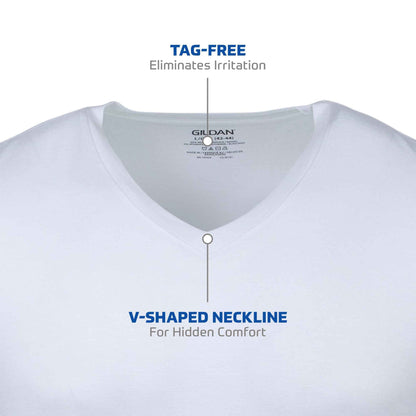 Gildan Men's V-Neck T-Shirts, Multipack, Style G1103, White (6-Pack), X-Large 🍁 All In One Marketplace Canada