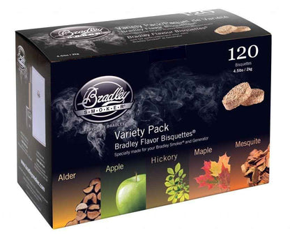 Bradley Smoker Bisquettes For Grilling and BBQ, 5 Flavour Variety, 120 Pack 🍁 All In One Marketplace Canada