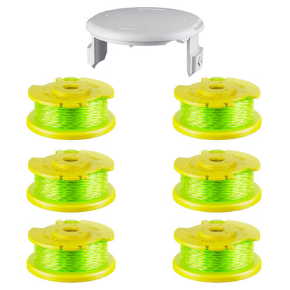 7 Pcs AC80RL3 Replacement Trimmer String for Ryobi One Plus+,0.080" Diameter String Trimmer Refll and AC14HCA Cover Cap Compatible with Ryobi 18v,24v,and 40v Cordless Trimmers(6 Spools+1 Cap) 🍁 All In One Marketplace Canada